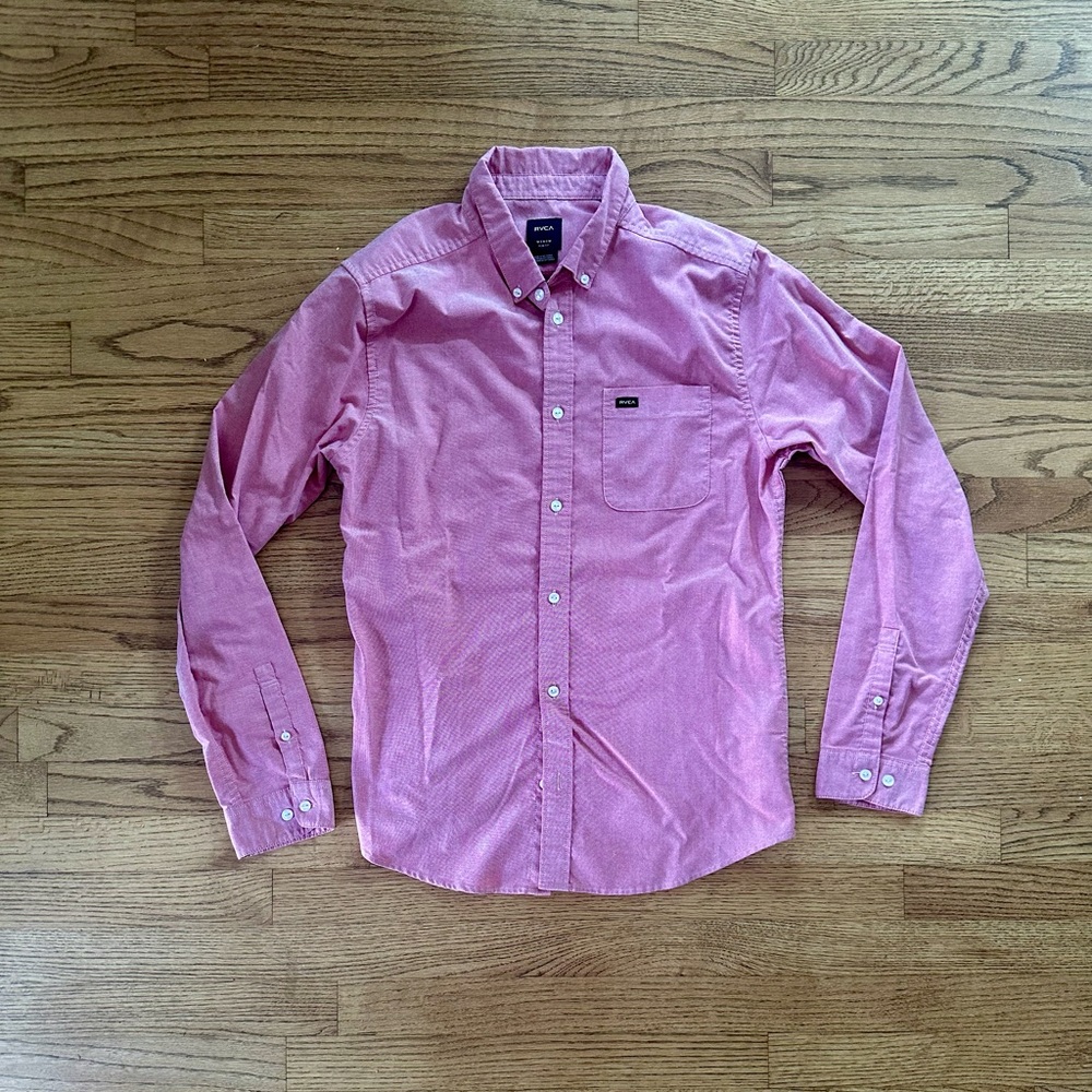 Rvca that’ll do long sleeve slim fit button up M